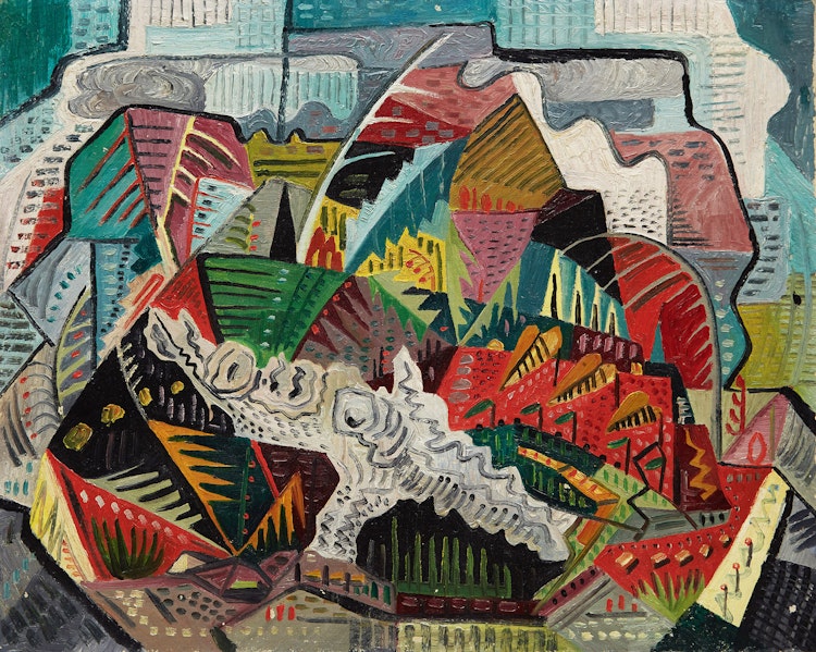 Artwork by William John Bertram Newcombe, Space and Substance