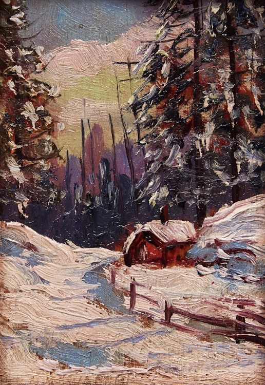Artwork by Herbert William Wagner, 4 Miniature Rural Scenes