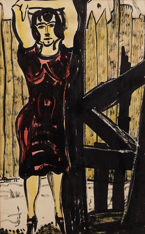 Artwork by Fritz Brandtner, Standing Woman