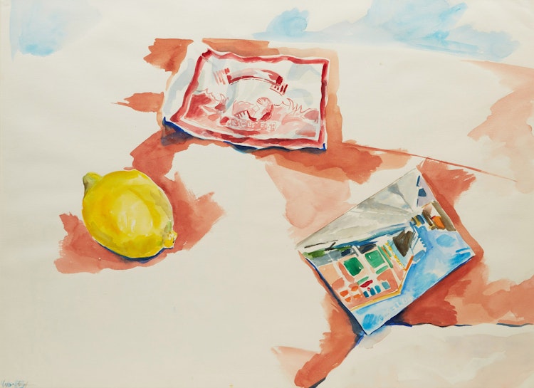 Artwork by Lynn Donoghue, Still Life with Lemon