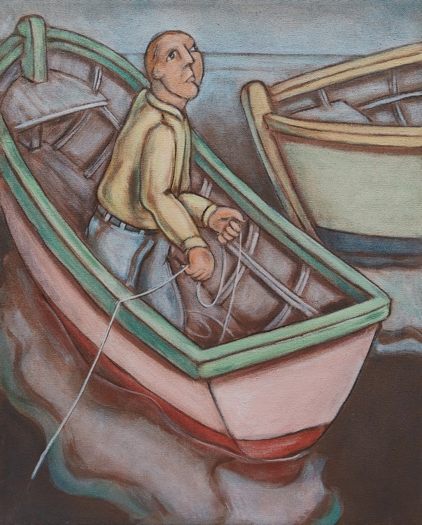 Artwork by Conrad Furey, Man with Rope