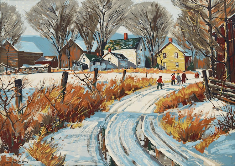 Artwork by Thomas Keith Roberts,  Winter Scene