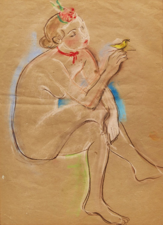 Artwork by Lillian Freiman, Drawing of Bambi Hellmuth (1937)