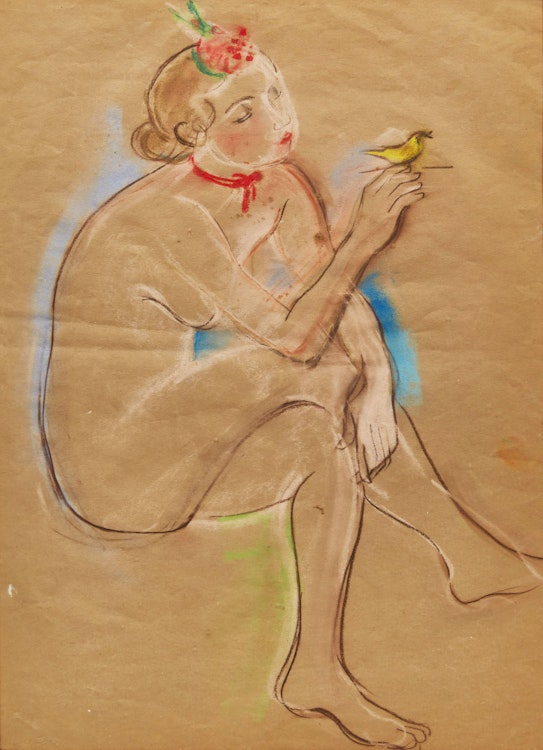 Artwork by Lillian Freiman,  Drawing of Bambi Hellmuth (1937)