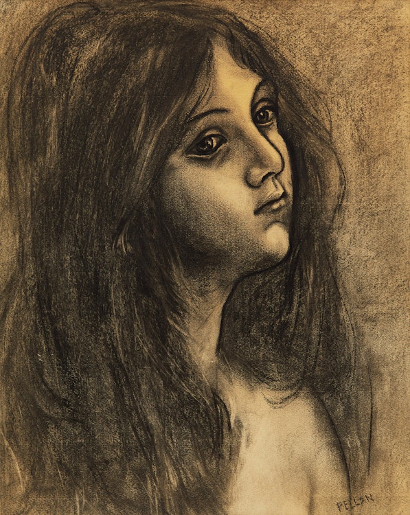 Artwork by Alfred Pellan, Portrait of a Girl