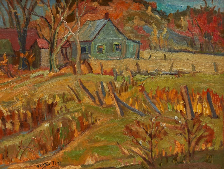 Artwork by Ralph Wallace Burton, The Brown Farm, Cantley, Que