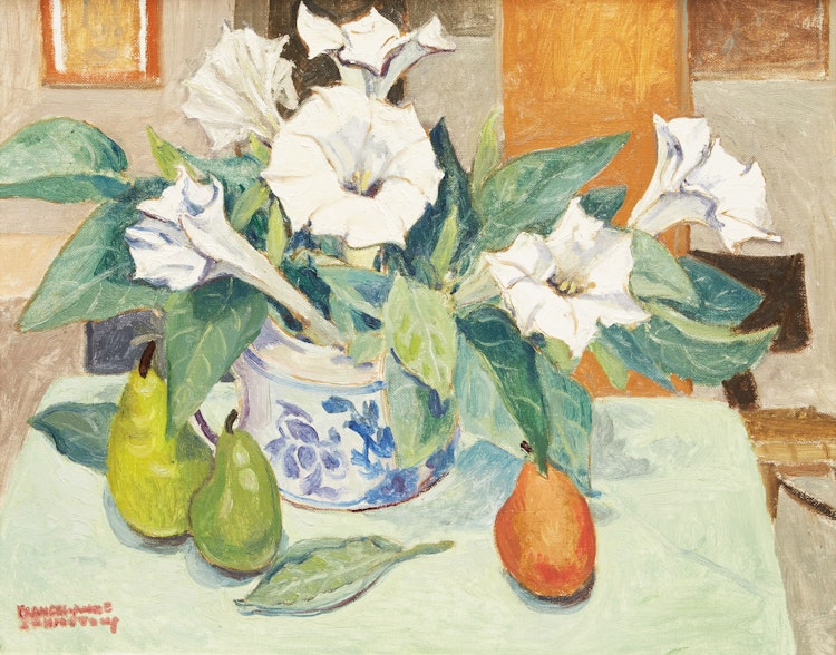 Artwork by Frances Anne Johnston, Moonflowers