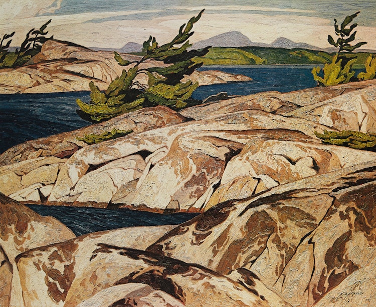 Artwork by Alfred Joseph Casson,  Picnic Island; Winter Sun; Sun After Rain