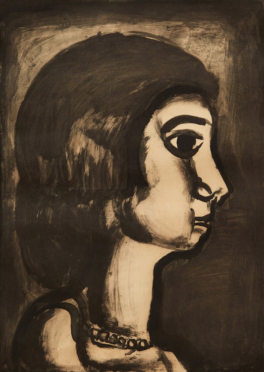 Artwork by Georges Rouault,  Woman in Side Profile