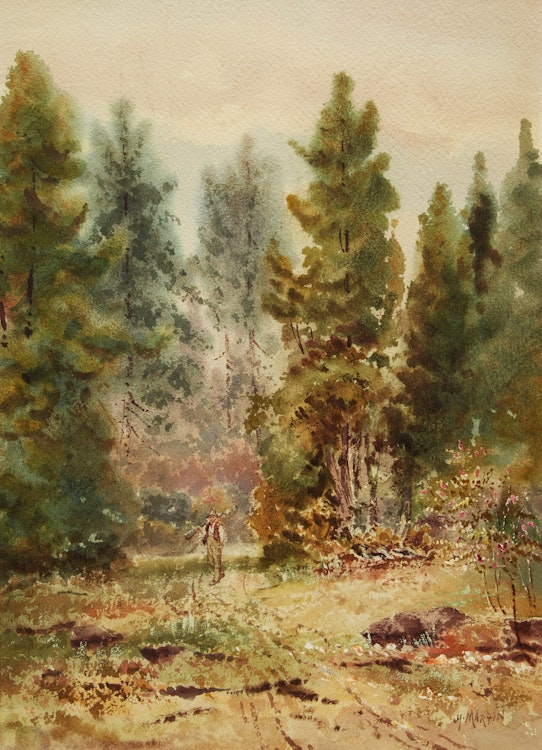 Artwork by Thomas Mower Martin, A Stroll Through the Woods
