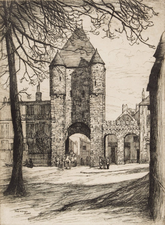 Artwork by Caroline Helena Armington, Porte de Samois, Moret