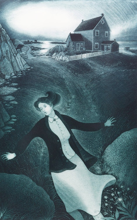 Artwork by David Lloyd Blackwood, Molly Glover on Bragg’s Island