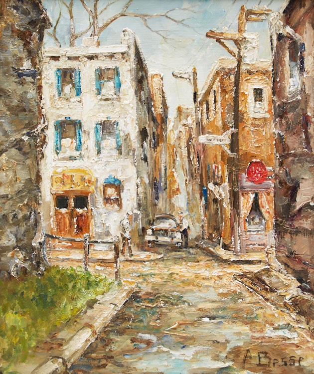Artwork by Andre Besse, Une ruelle, Montréal