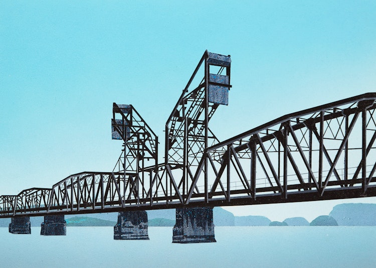 Artwork by David Thauberger,  Drawbridge