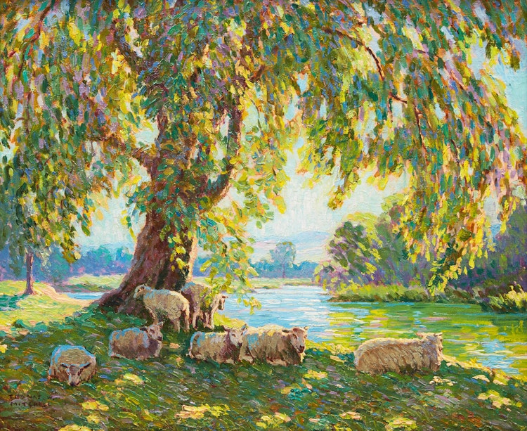 Artwork by Thomas Wilberforce Mitchell, By the River