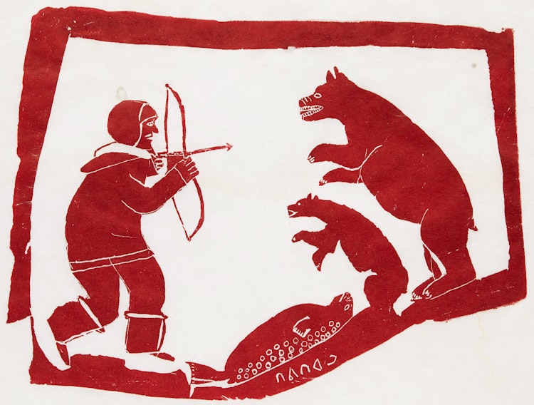 Artwork by Davidialuk Alasua Amittu, Cornered