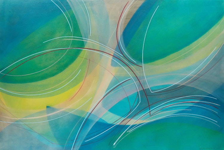 Artwork by Sheila Maki, Opening Wine