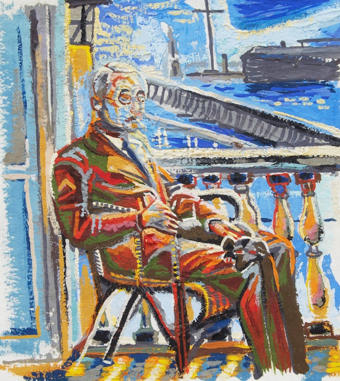 Artwork by Michael Merrill, The Blue Bonnard (1988)