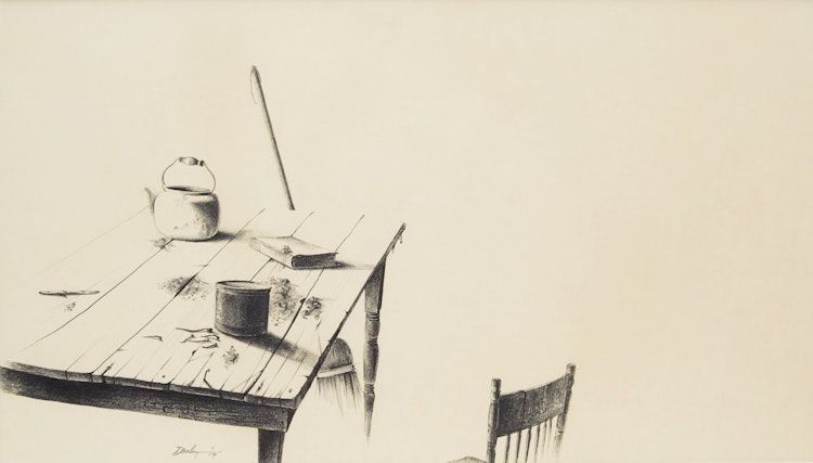 Artwork by Kenneth Danby, Kitchen Table