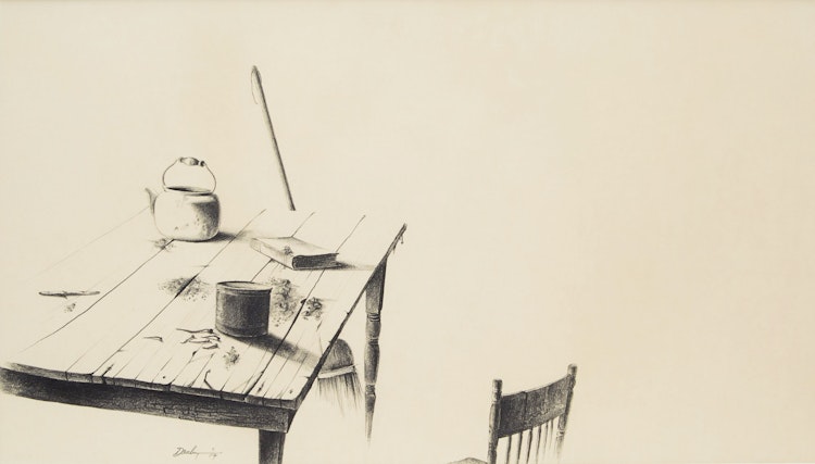 Artwork by Kenneth Danby,  Kitchen Table