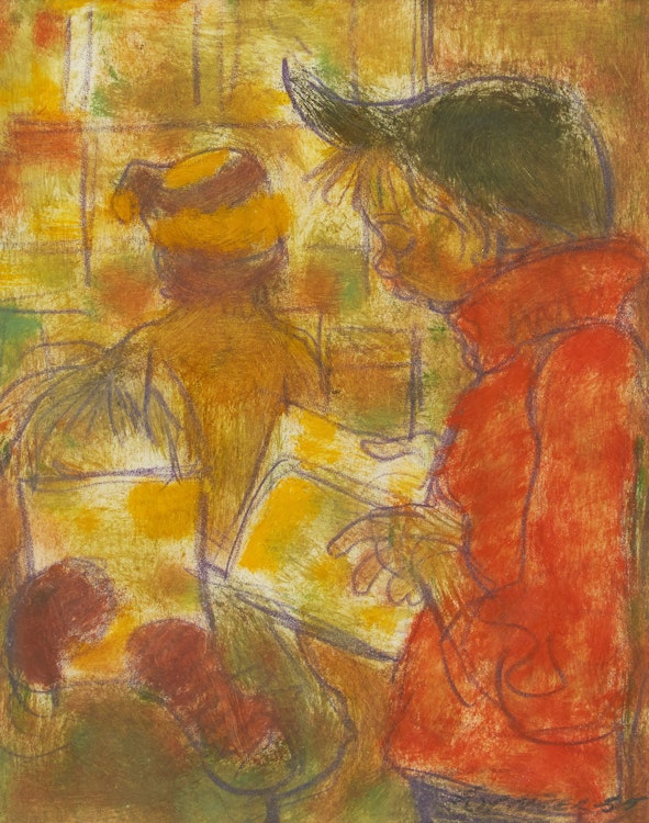 Artwork by William Arthur Winter, The Library