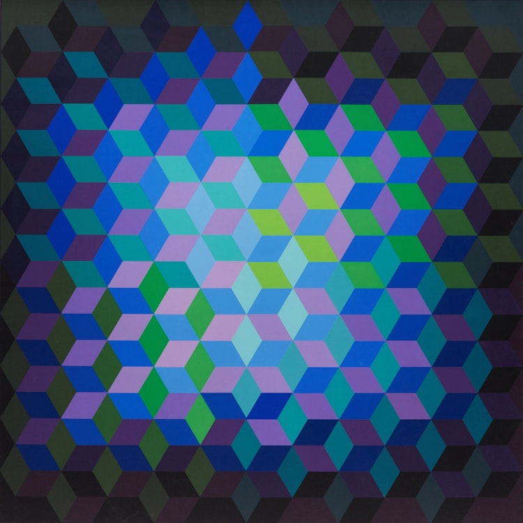 Artwork by Victor Vasarely,  Hexagon no. 1