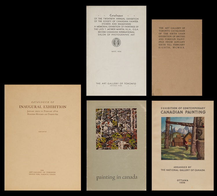 Artwork by  Books and Reference,  Five Canadian art exhibition catalogues