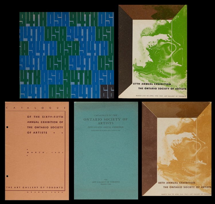 Artwork by Books and Reference, Ontario Society of Artists Annual Exhibition catalogues