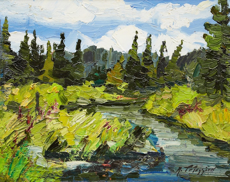Artwork by Armand Tatossian, Laurentian Landscape