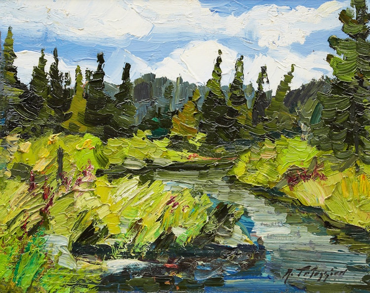 Artwork by Armand Tatossian,  Laurentian Landscape