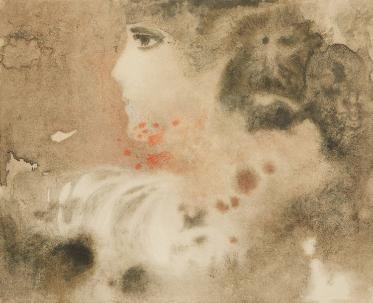 Artwork by Héctor Poleo,  Profile of a Woman