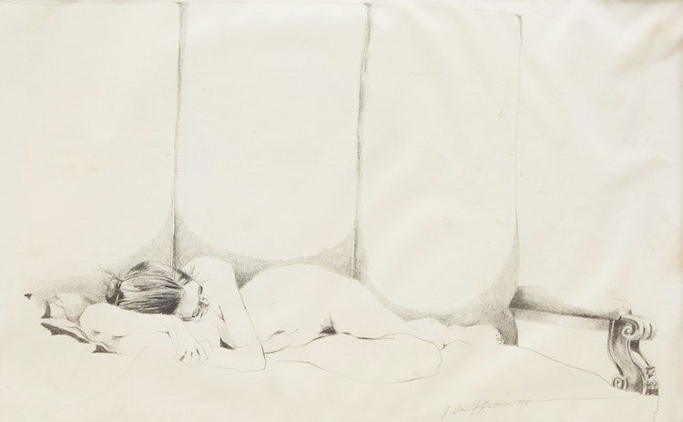 Artwork by J. David Brown, Sleeping Nude