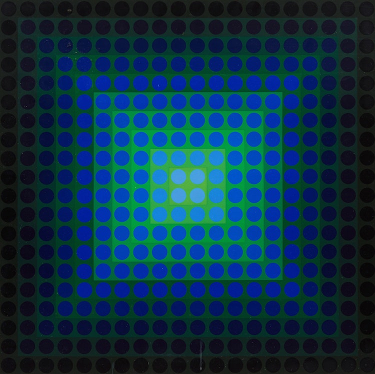 Artwork by Victor Vasarely, Permutations no. 3