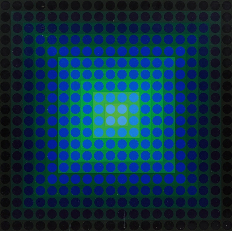 Artwork by Victor Vasarely,  Permutations no. 3