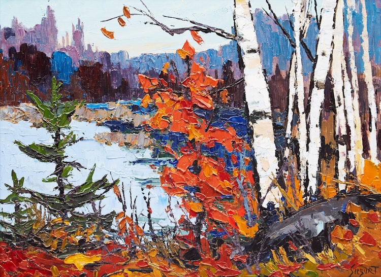 Artwork by Josh Silburt, Birches at Kearney