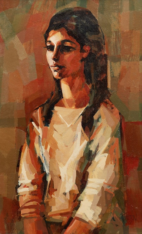 Artwork by Anthony Thorn, Portrait of Barbara Acker