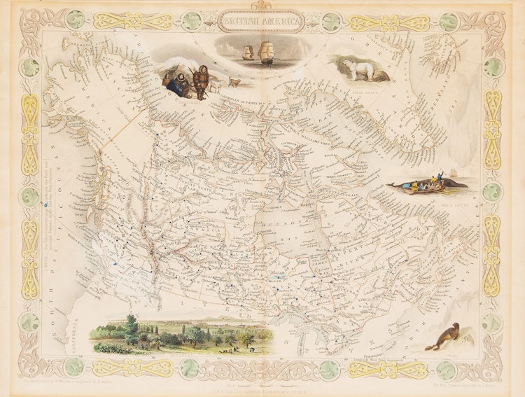 Artwork by John Tallis ,  Three Historical Maps