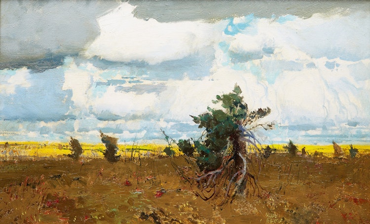 Artwork by George Franklin Arbuckle,  The Edge of the Barrens, Ungava