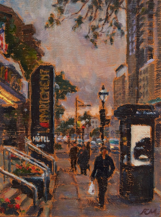 Artwork by Richard Montpetit, Devant l’Hotel