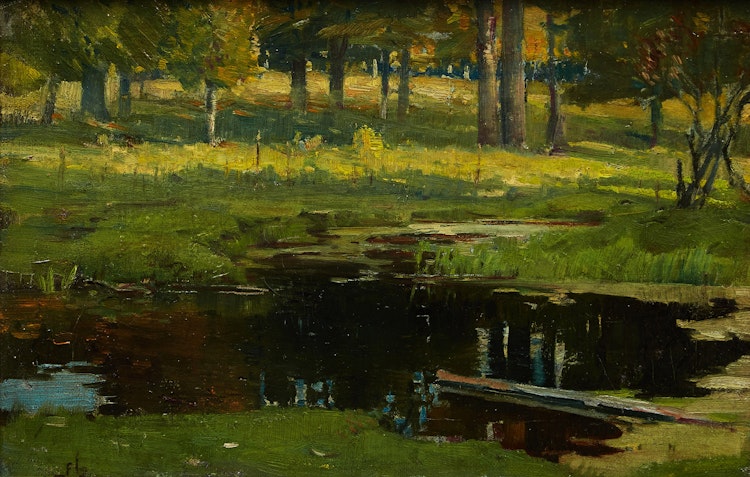 Artwork by Peleg Franklin Brownell,  The Pond 