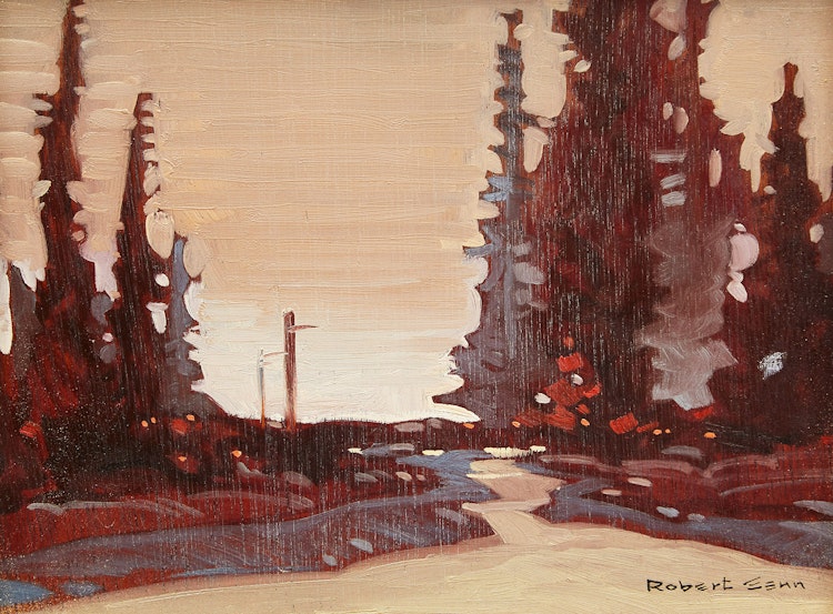 Artwork by Robert Genn,  Treescape, Savary Is.