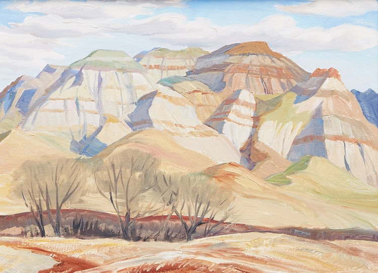 Artwork by Doris Jean McCarthy, Hill Beyond the Picnic Grounds, Dinosaur Park