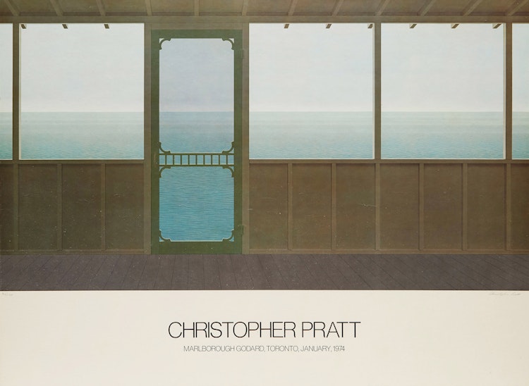 Artwork by Christopher Pratt,  Mira Godard Exhibition Poster