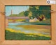 Thumbnail of Artwork by Bernice Fenwick Martin, Lake with Screen of Birch Trees, circa 1929-30