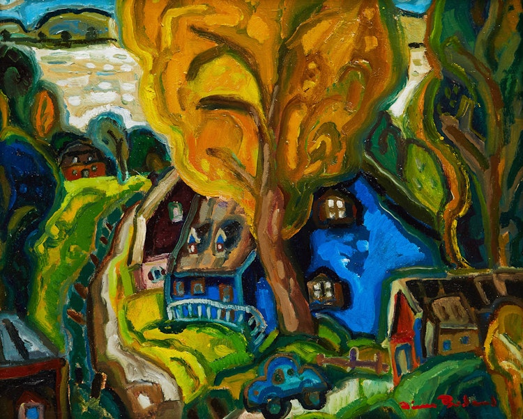 Artwork by Pierre Bédard, La maison bleu
