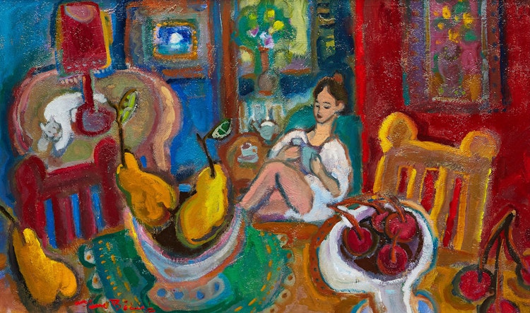 Artwork by Pierre Bédard,  L’art de vivre (Still Life with Figures) 