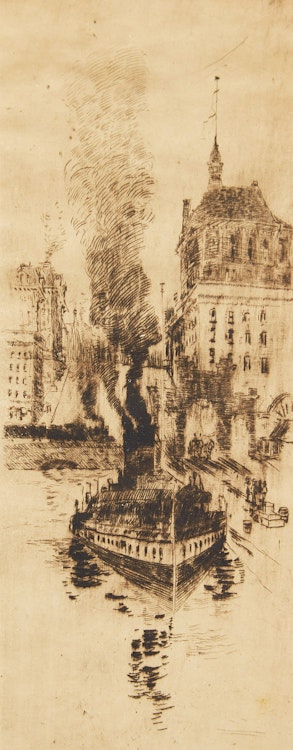 Artwork by William James Thomson, Yonge St. Slip; Ridge Road