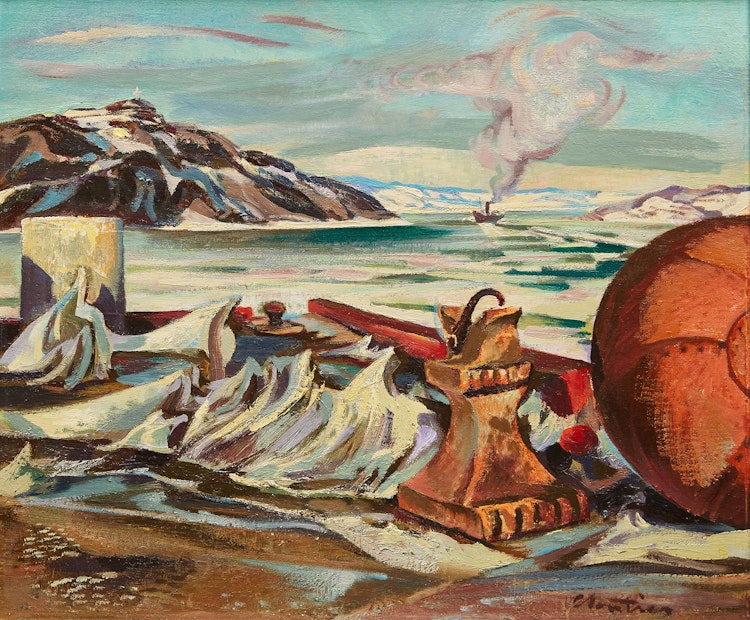 Artwork by Albert Edward Cloutier,  Baie Ha Ha, Saguenay