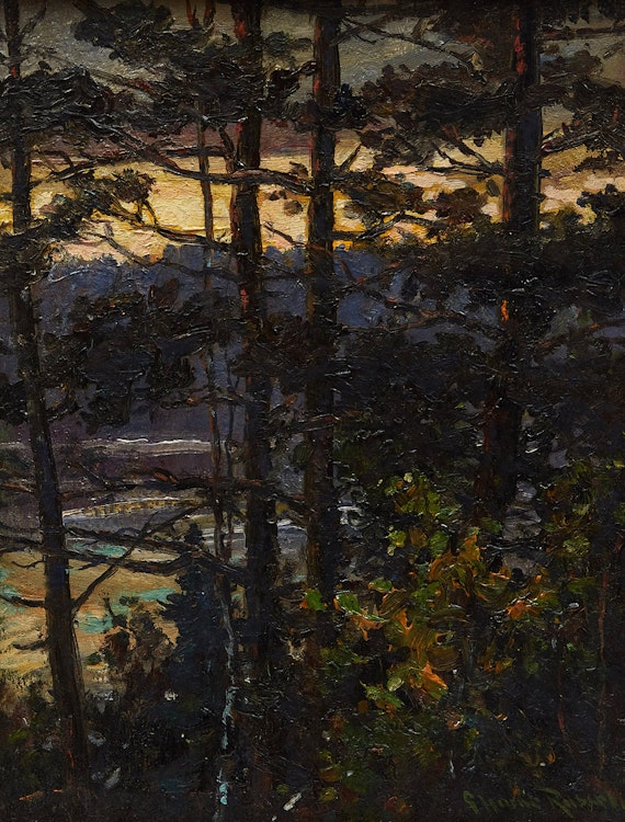 Artwork by George Horne Russell,  Forest Landscape