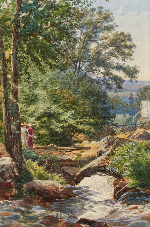 Artwork by Charles Jones Way, Crossing the Bridge